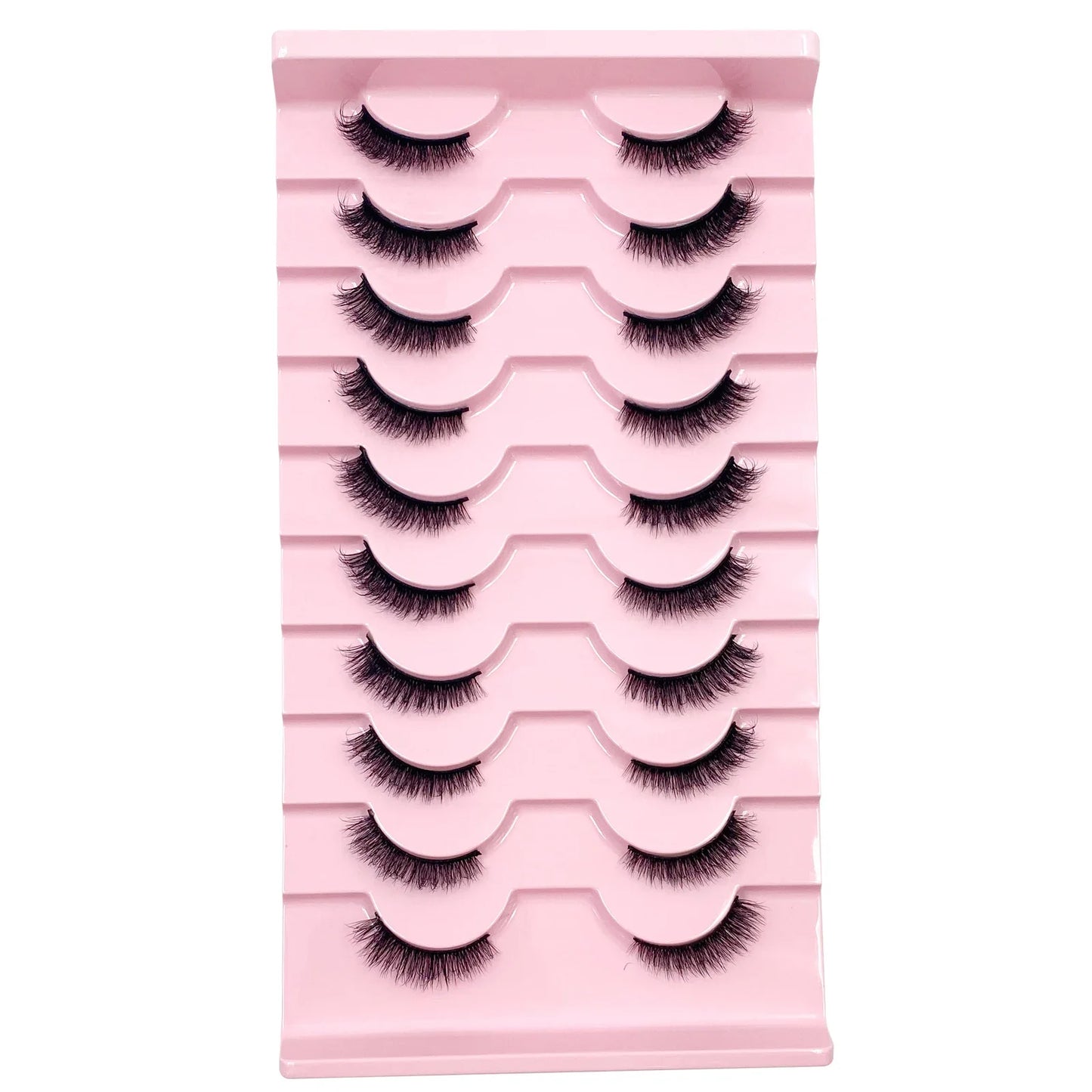 Demi-cils 10 paires Demi-cils Doux Naturels Effet œil de chat Outil de maquillage Faux cils Extensions Cils souples et volumineux