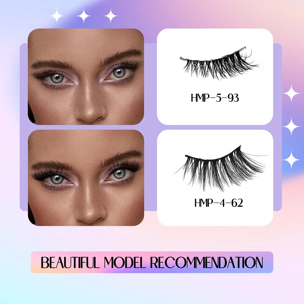 Vipuda 20 paires de faux cils naturels effet œil de chat, cils volumineux et fournis, cils fins et vaporeux pour un maquillage spectaculaire