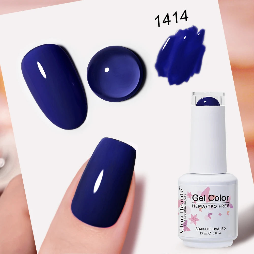 Clou Beaute Blue Series Nail Gel Polish Grey Green Lucky Nail Paint Gel Polish Gellak UV/LED Nail Gelpolish Soak Off Nail Art