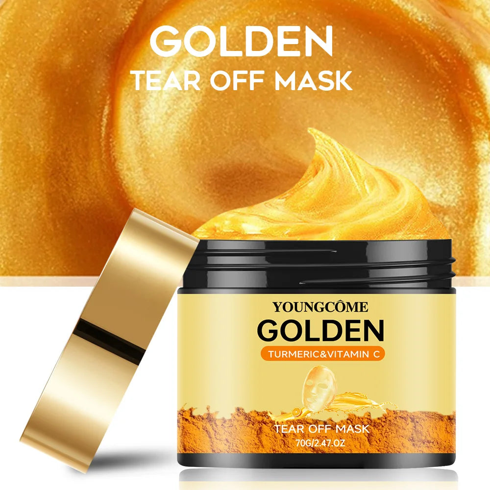 Masque visage à l'or 24 carats, soin du visage, exfoliation, collagène doré, hydratant, élimine les points noirs, 40/70 g