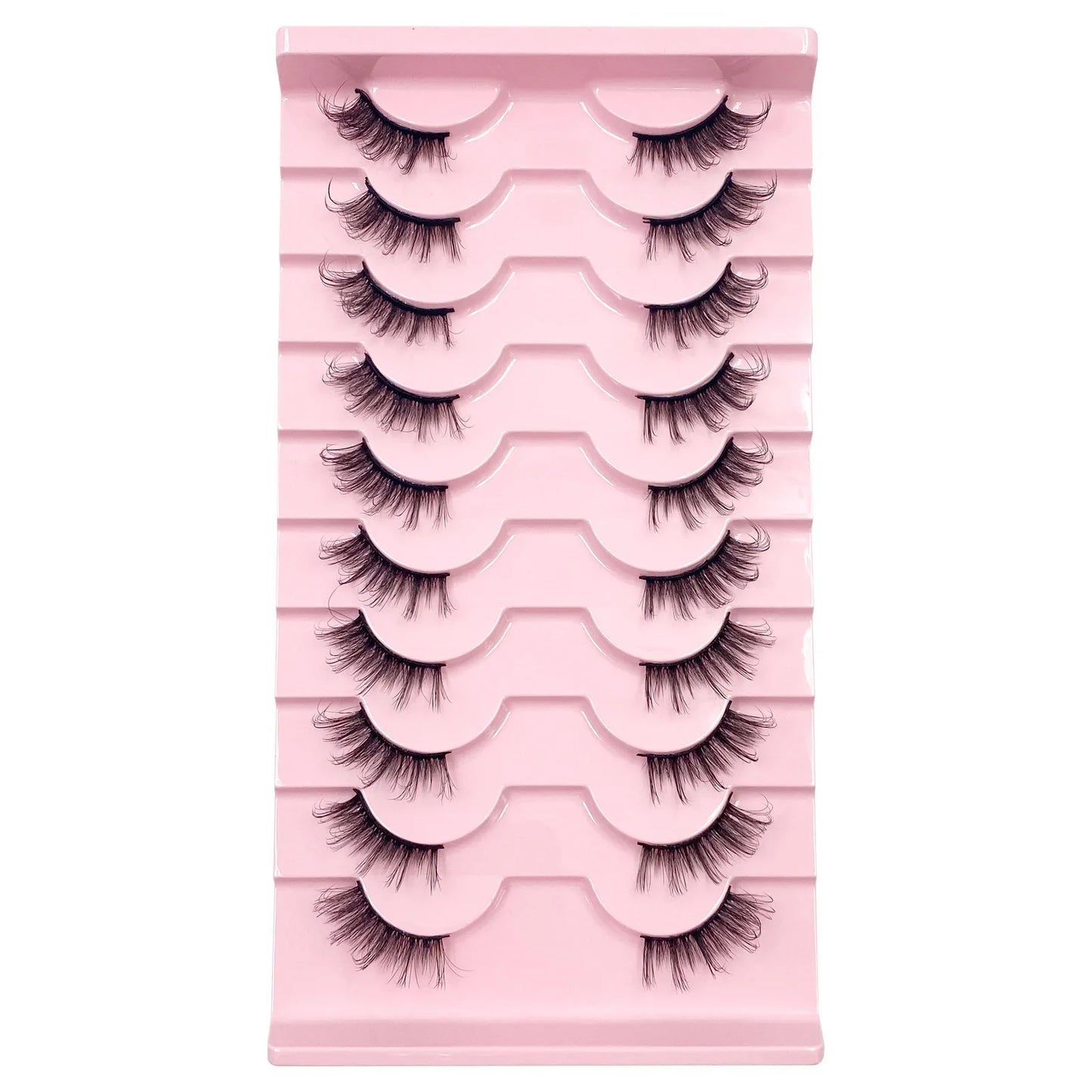 Demi-cils 10 paires Demi-cils Doux Naturels Effet œil de chat Outil de maquillage Faux cils Extensions Cils souples et volumineux