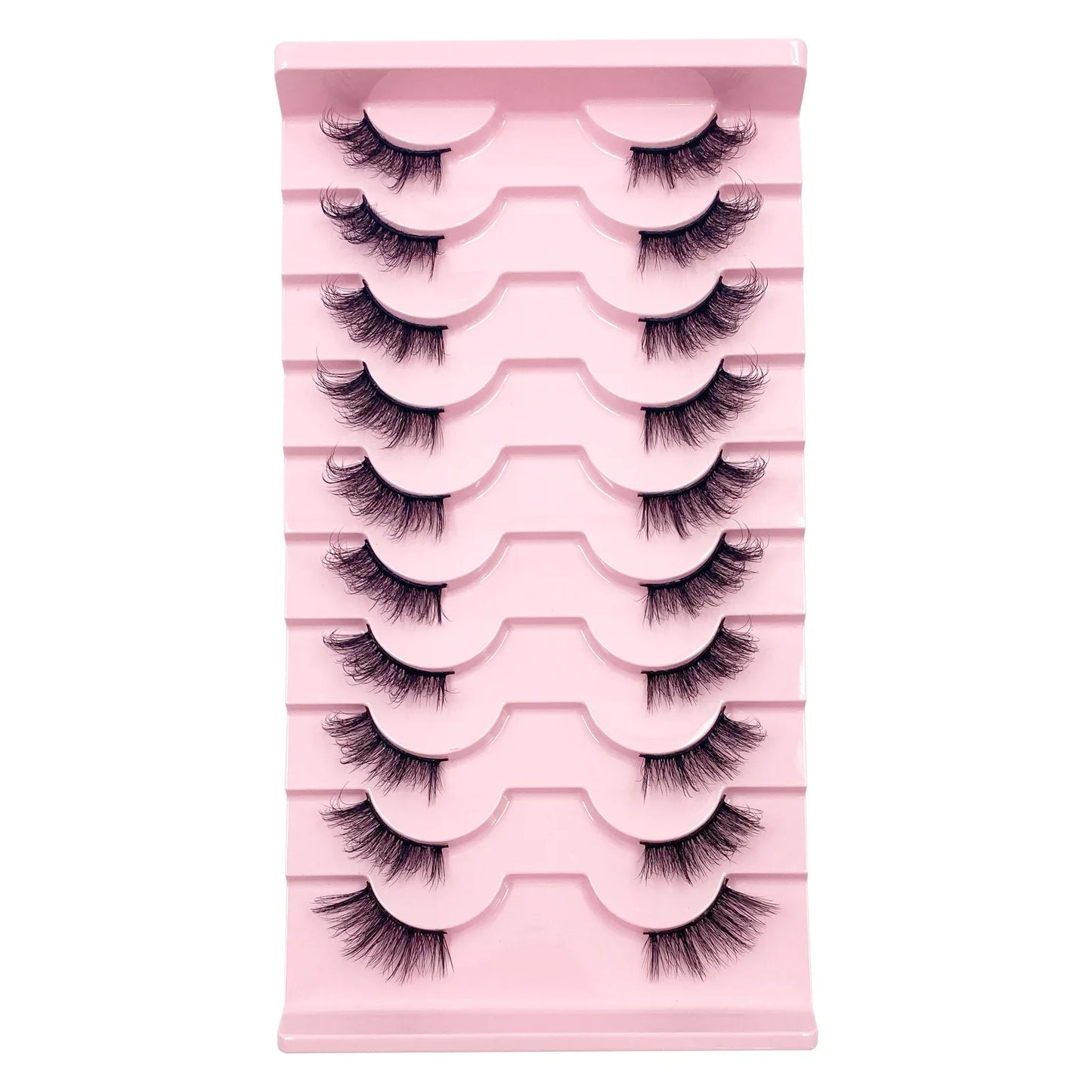 Demi-cils 10 paires Demi-cils Doux Naturels Effet œil de chat Outil de maquillage Faux cils Extensions Cils souples et volumineux