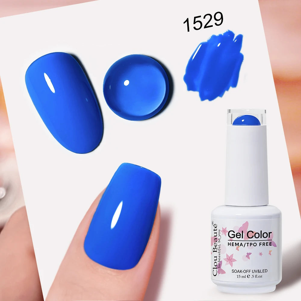 Clou Beaute Blue Series Nail Gel Polish Grey Green Lucky Nail Paint Gel Polish Gellak UV/LED Nail Gelpolish Soak Off Nail Art