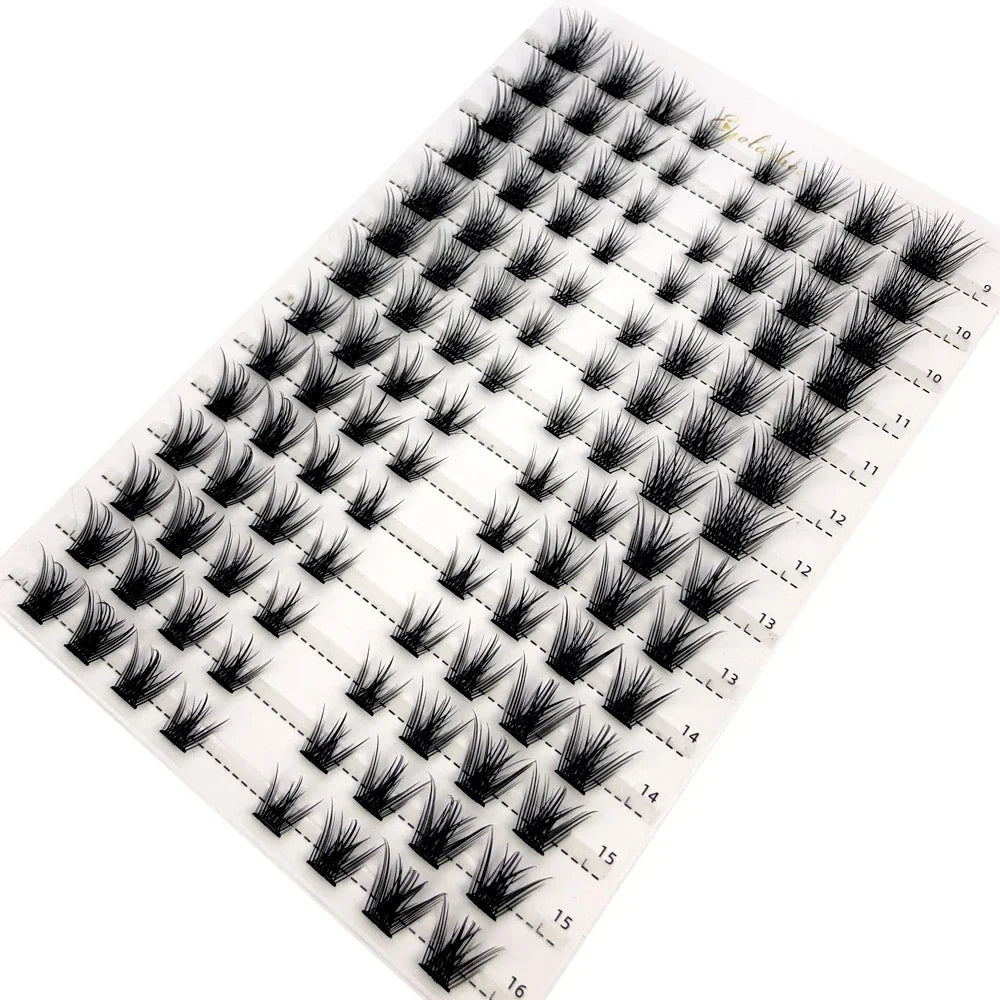 Extensions de cils individuelles, mélange 3D, volume et volume, effet œil de chat naturel en vison, maquillage cils, faux cils individuels