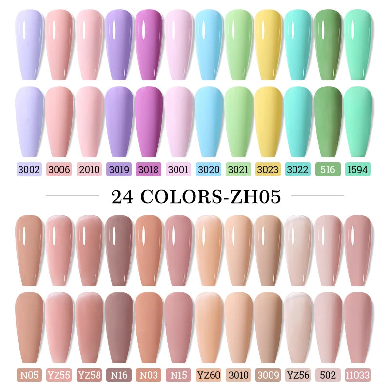 Clou Beaute 10/12/20/24pcs Gel Nail Polish Set Color 15ml White Glass Bottle Nail Art Kit Semi Permanent Gellack Nail Varnish