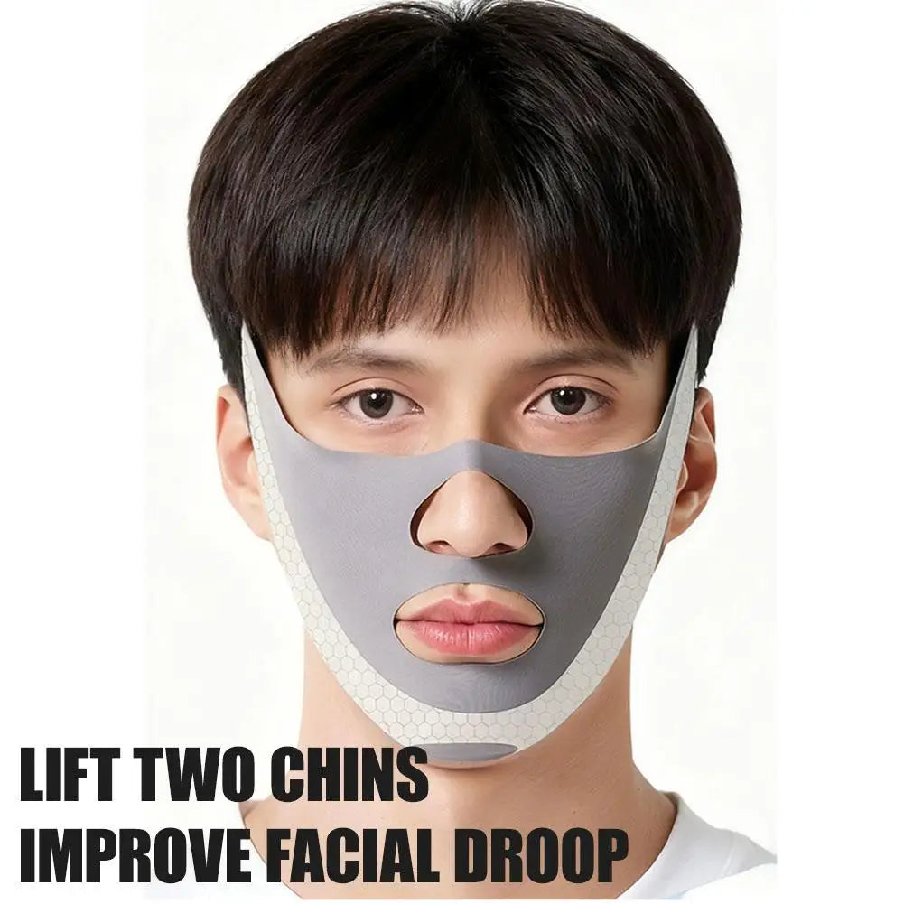 Face Sculpting Sleep Mask Breathable Elastic Lifting Tightening Mask Skin Care Slimming Strap Chin Up Mask For man