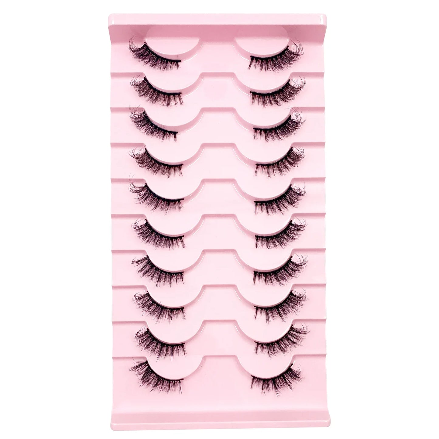 Demi-cils 10 paires Demi-cils Doux Naturels Effet œil de chat Outil de maquillage Faux cils Extensions Cils souples et volumineux