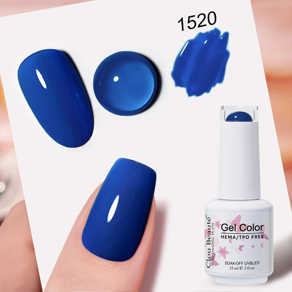 Clou Beaute Blue Series Nail Gel Polish Grey Green Lucky Nail Paint Gel Polish Gellak UV/LED Nail Gelpolish Soak Off Nail Art