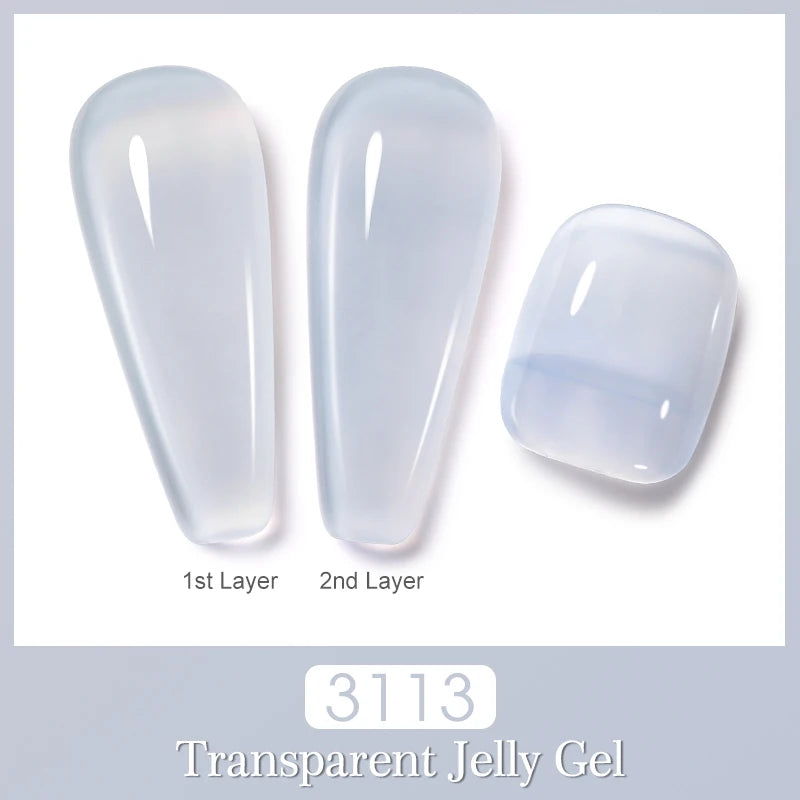 Clou Beaute Semi-transparent Jelly Gel Polish Nude Pink Amber Gel Nail Polish Translucent Semi Permanent All For Manicure Nail