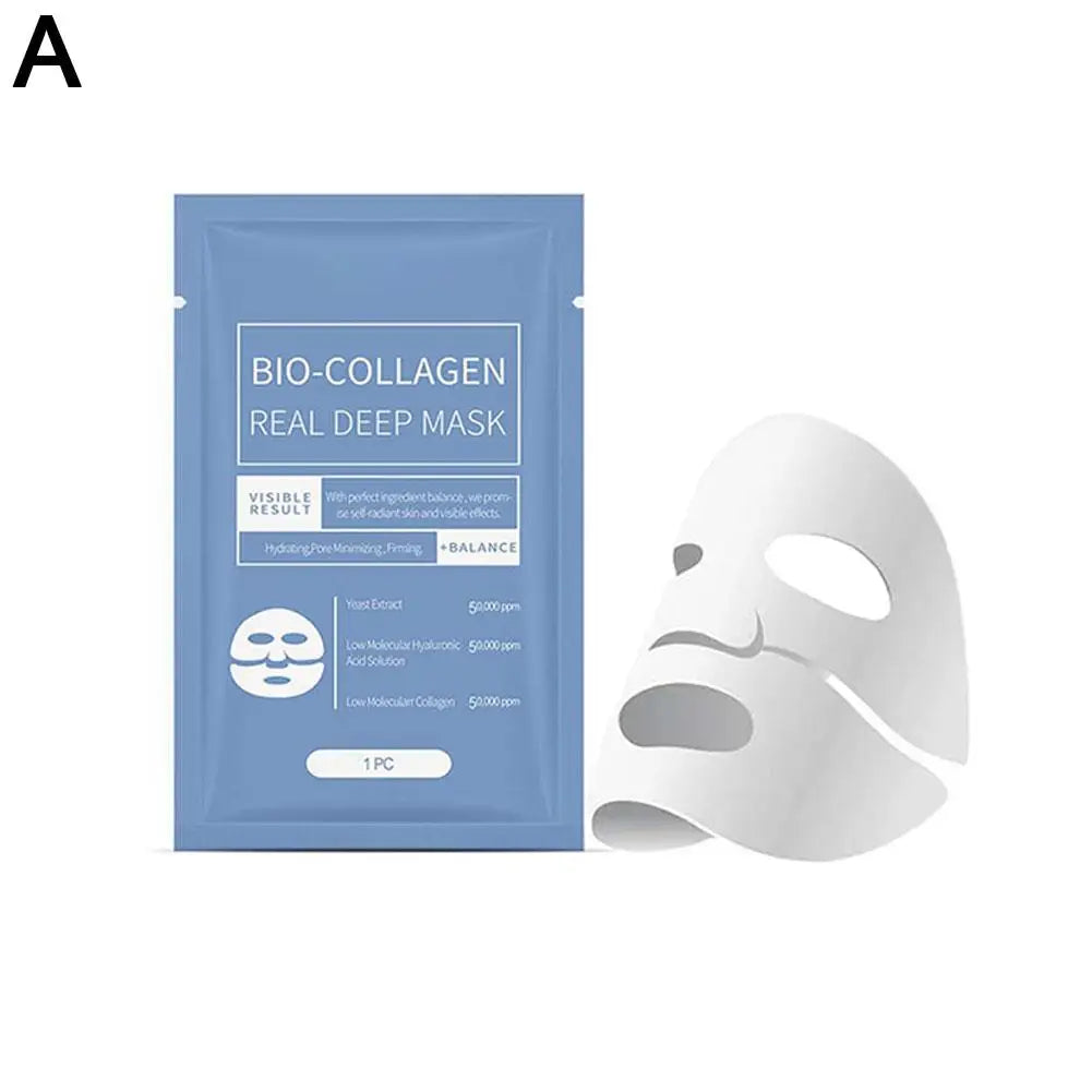 Masque Bio Collagen Real Deep - Réduit les pores - Hydratation intense - Soin visage de nuit - Hydratation, fraîcheur et éclat