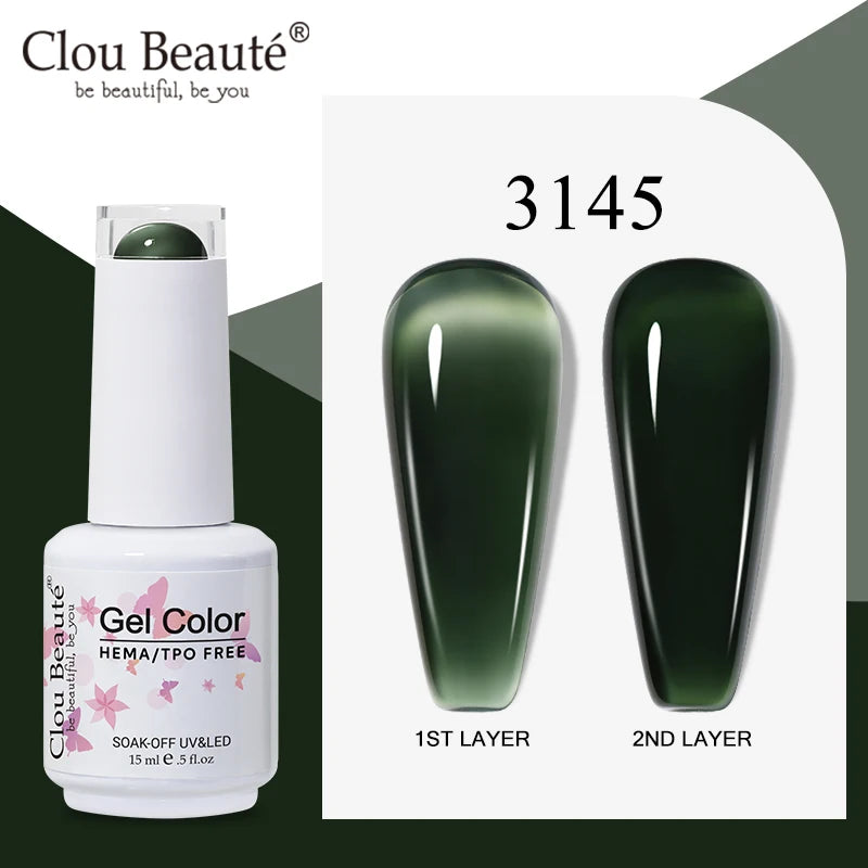 Clou Beaute Semi-transparent Jelly Gel Polish Nude Pink Amber Gel Nail Polish Translucent Semi Permanent All For Manicure Nail