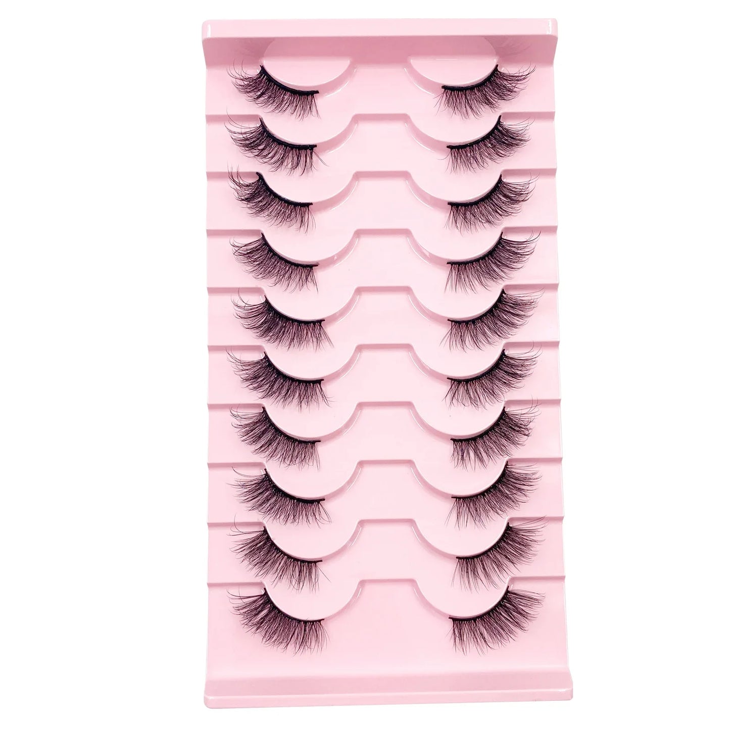 Demi-cils 10 paires Demi-cils Doux Naturels Effet œil de chat Outil de maquillage Faux cils Extensions Cils souples et volumineux