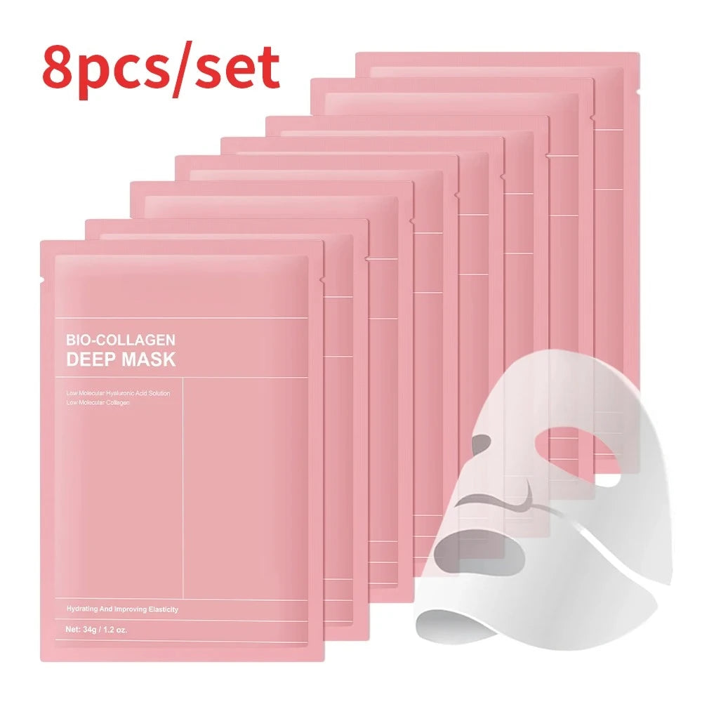 Masque visage bio-collagène en profondeur - Réduit les pores - Hydratation intense - Soin de nuit - Hydratation, fraîcheur et éclat
