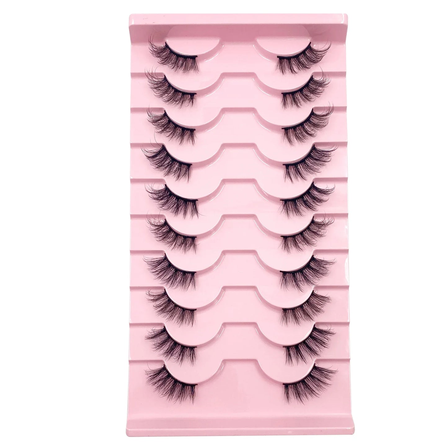 Demi-cils 10 paires Demi-cils Doux Naturels Effet œil de chat Outil de maquillage Faux cils Extensions Cils souples et volumineux