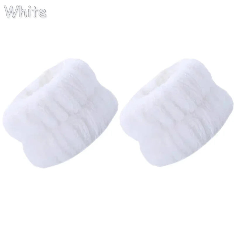 2Pcs Soft Microfiber Spa Wrist Washbands Reusable Face Washing Towel for Washing Face Water Absorption Washing Prevent Wetness