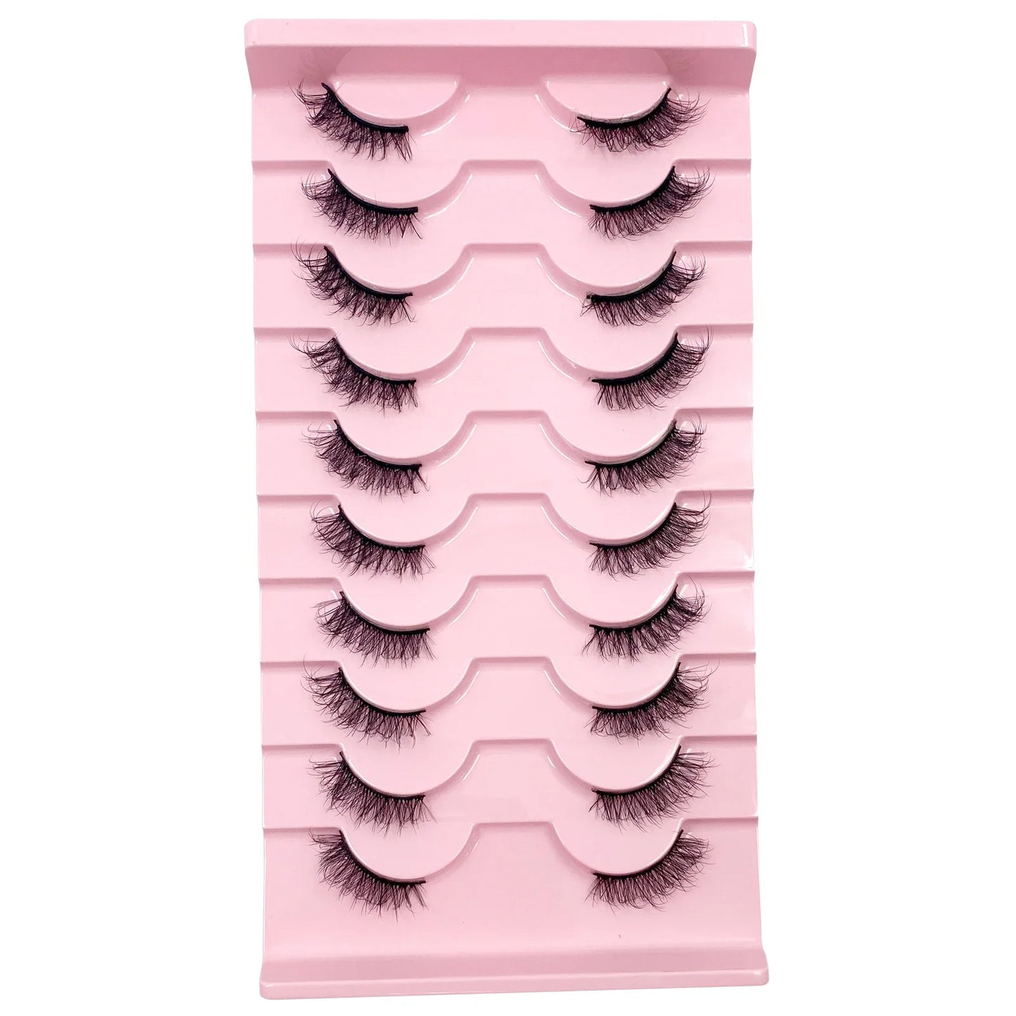 Demi-cils 10 paires Demi-cils Doux Naturels Effet œil de chat Outil de maquillage Faux cils Extensions Cils souples et volumineux