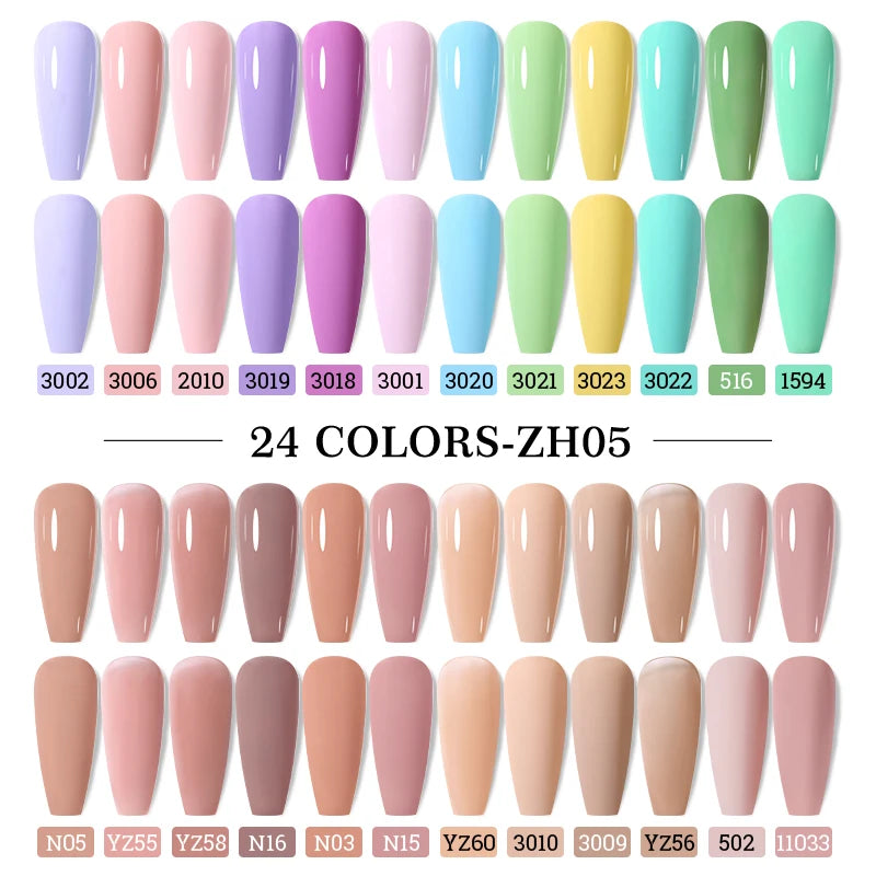 Clou Beaute 20pcs TPO & HEMA FREE Nail Gel Polish Set Red Pink Nude UV LED Soak Off Polish Gel Nail Semi Permanent Nail Varnish