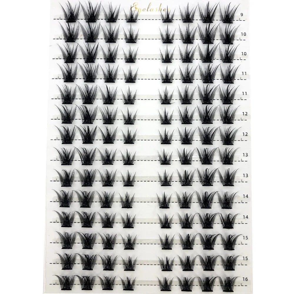 Extensions de cils individuelles, mélange 3D, volume et volume, effet œil de chat naturel en vison, maquillage cils, faux cils individuels