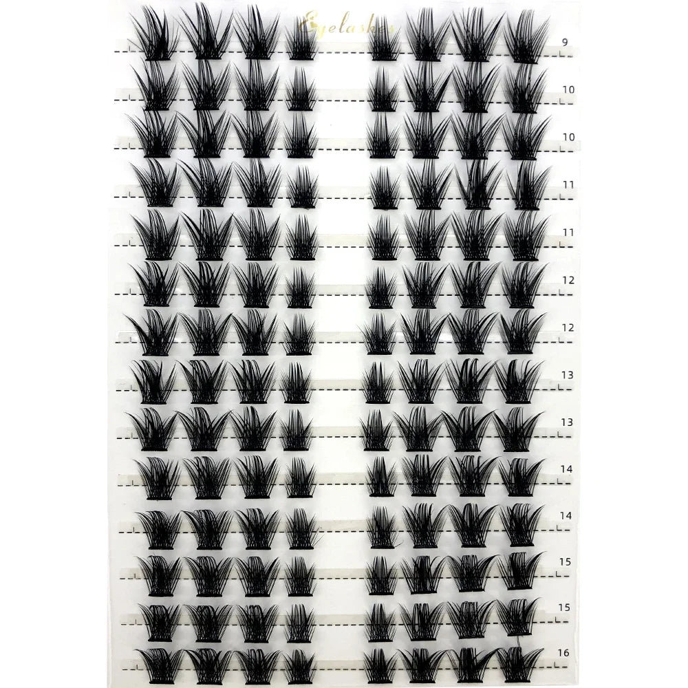 Extensions de cils individuelles, mélange 3D, volume et volume, effet œil de chat naturel en vison, maquillage cils, faux cils individuels