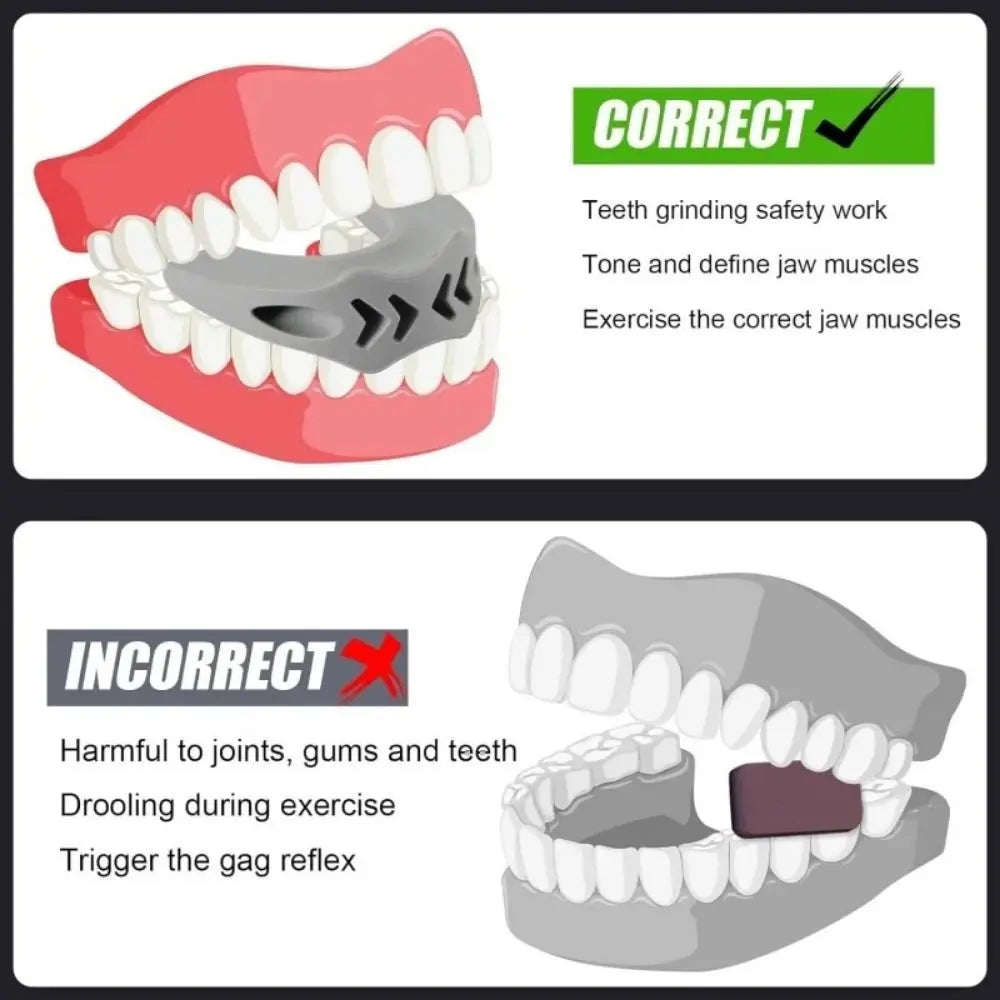 40/50/60Lbs Jaw Exerciser Portable Facial Chew Bite Muscle Redefine Jawline Trainer Face Fitness Ball Anti-stress