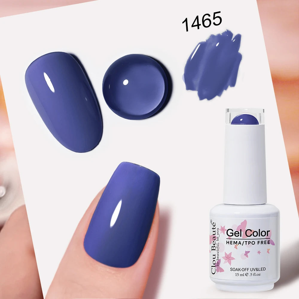 Clou Beaute Blue Series Nail Gel Polish Grey Green Lucky Nail Paint Gel Polish Gellak UV/LED Nail Gelpolish Soak Off Nail Art
