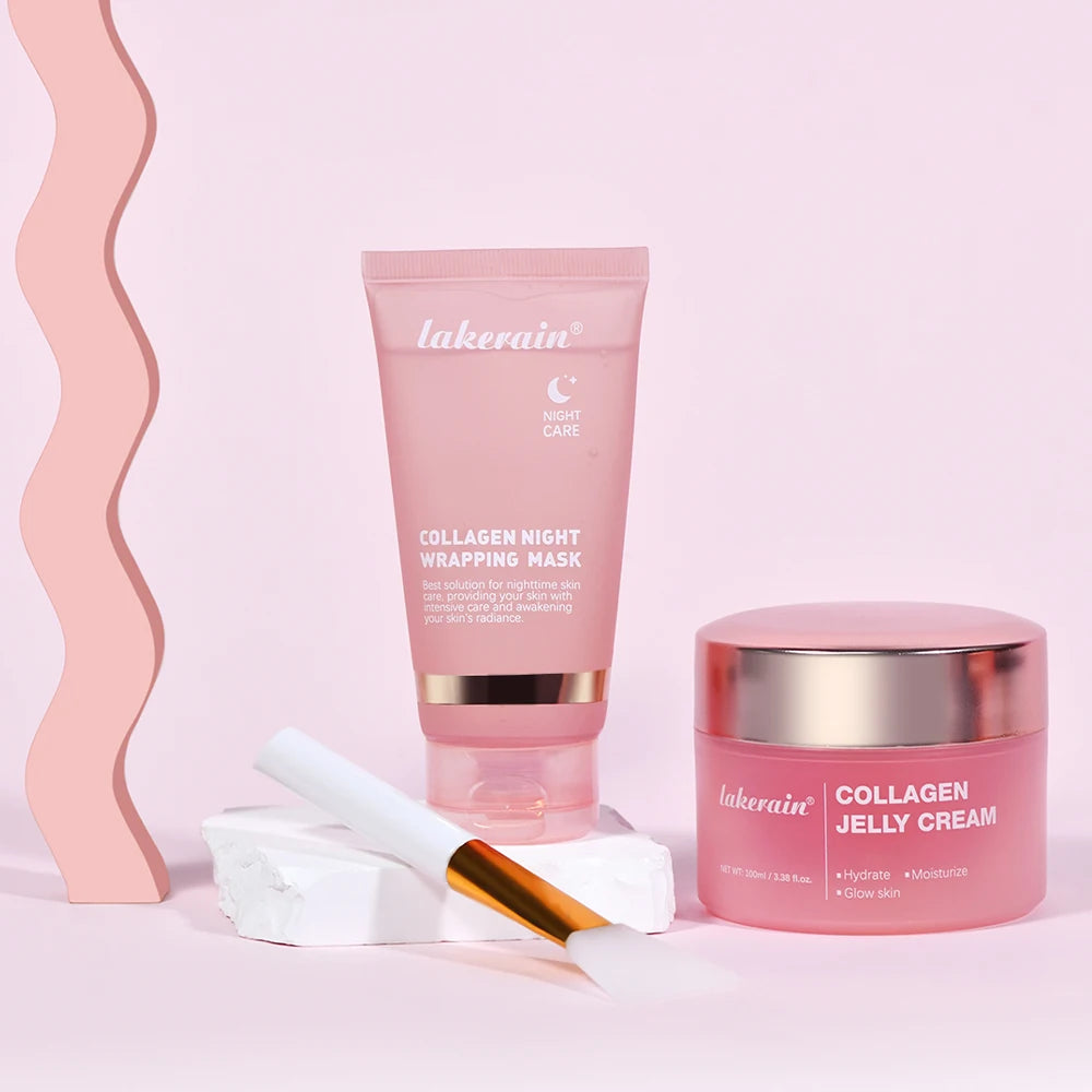 Masque visage de nuit en gelée de collagène hydrolysé, masque peel-off hydratant et raffermissant, soin nourrissant pour la peau