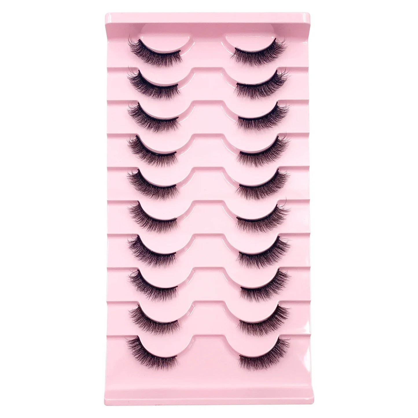 Demi-cils 10 paires Demi-cils Doux Naturels Effet œil de chat Outil de maquillage Faux cils Extensions Cils souples et volumineux