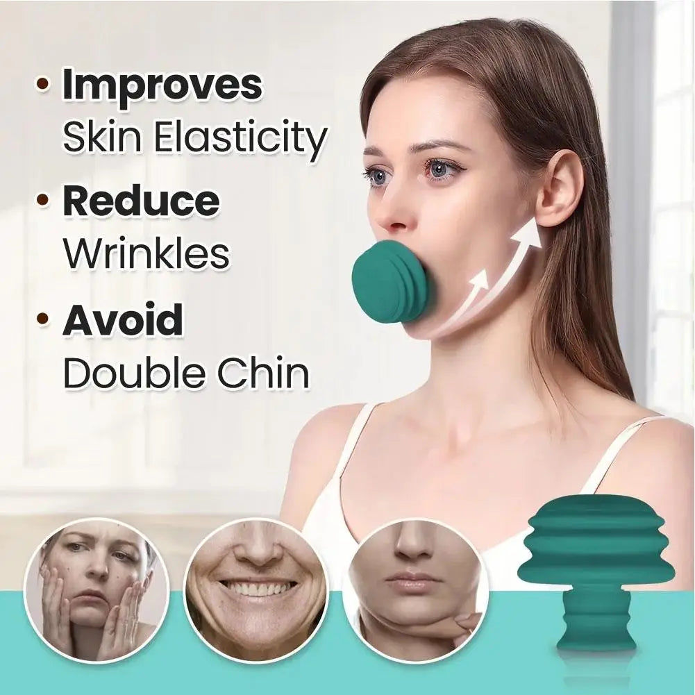Face Jaw Exerciser Slimmer Jaw Face Neck Toning Exerciser,Facial Yoga Skin Tighten  Double Chin Breathing Exercise Device