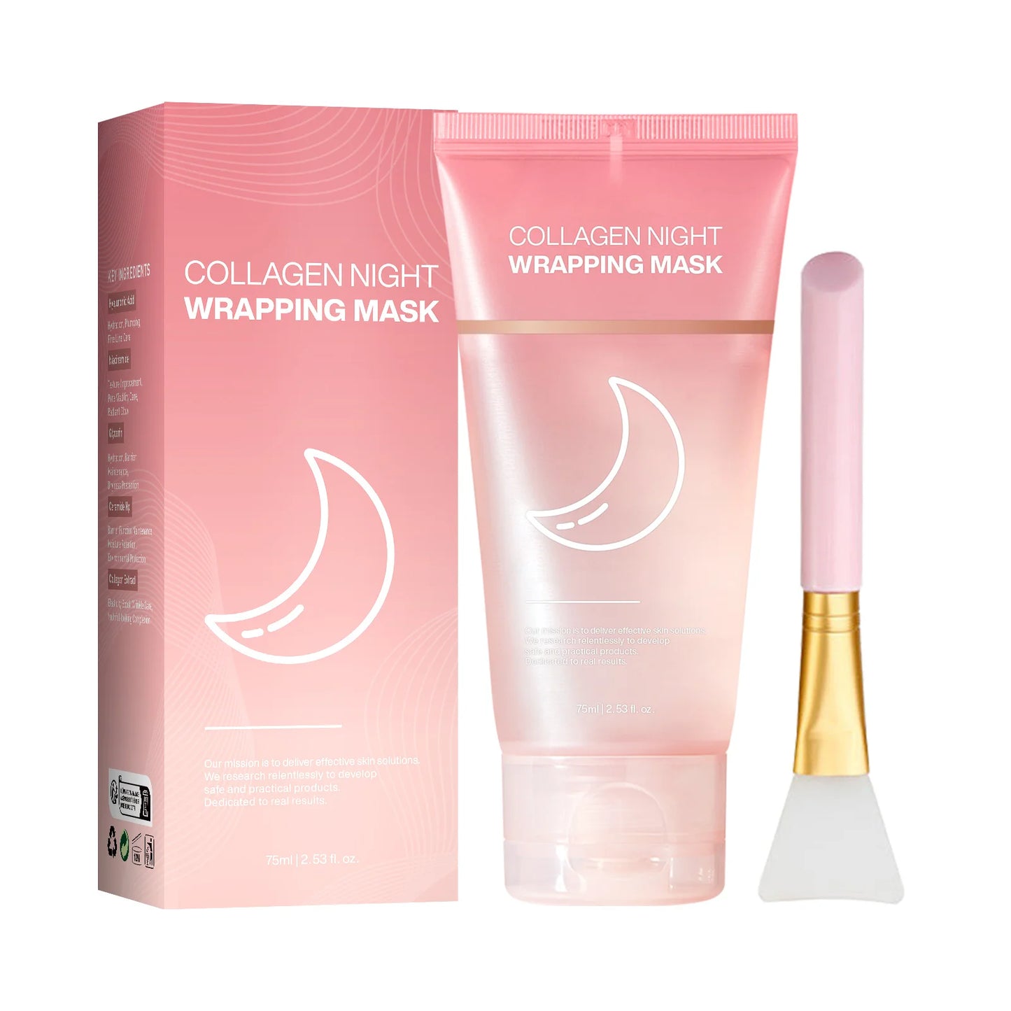 Masque hydratant pour le visage, réduit le relâchement cutané, collagène, masque de nuit raffermissant pour l'élasticité, masque peel-off enveloppant pour un teint terne