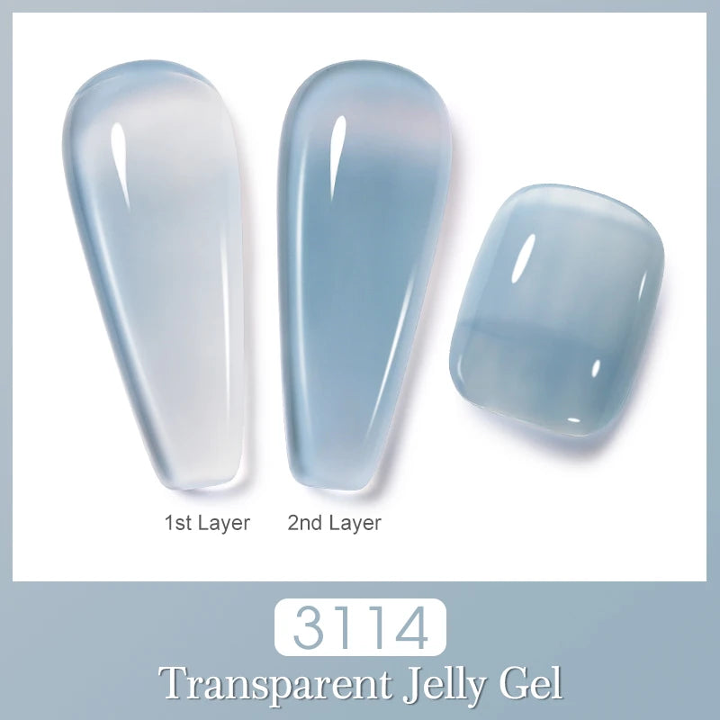 Clou Beaute Semi-transparent Jelly Gel Polish Nude Pink Amber Gel Nail Polish Translucent Semi Permanent All For Manicure Nail