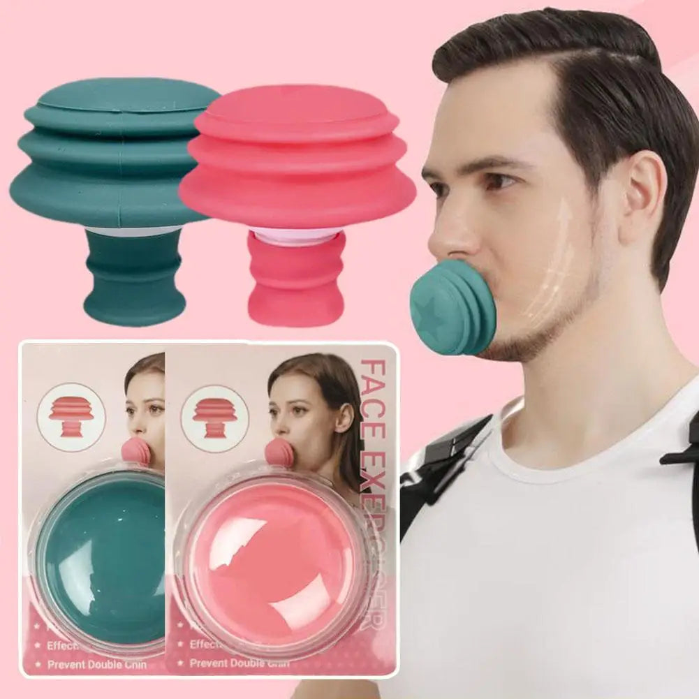 Face Jaw Exerciser Slimmer Jaw Face Neck Toning Exerciser,Facial Yoga Skin Tighten  Double Chin Breathing Exercise Device