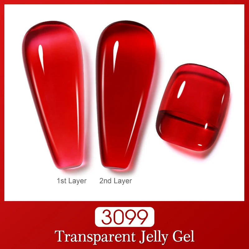 Clou Beaute Semi-transparent Jelly Gel Polish Nude Pink Amber Gel Nail Polish Translucent Semi Permanent All For Manicure Nail