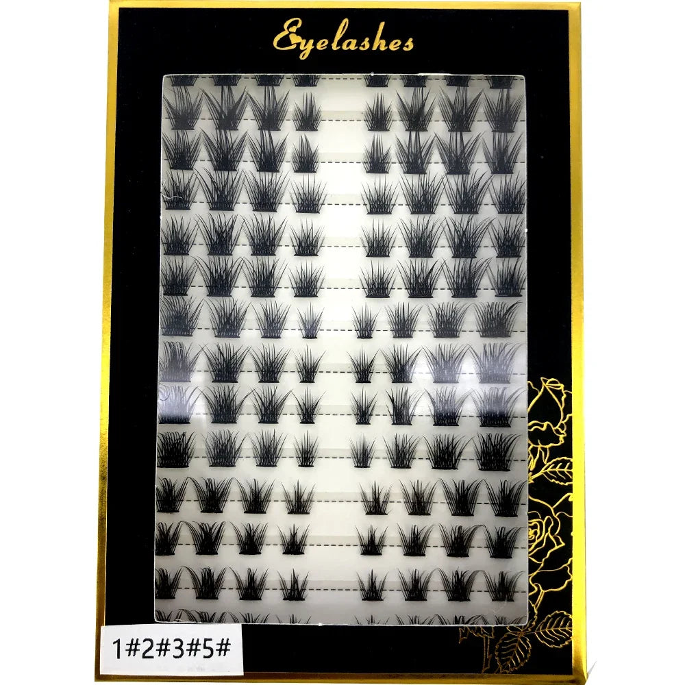 Extensions de cils individuelles, mélange 3D, volume et volume, effet œil de chat naturel en vison, maquillage cils, faux cils individuels