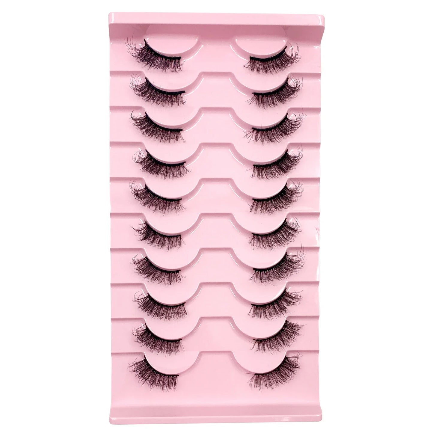 Demi-cils 10 paires Demi-cils Doux Naturels Effet œil de chat Outil de maquillage Faux cils Extensions Cils souples et volumineux