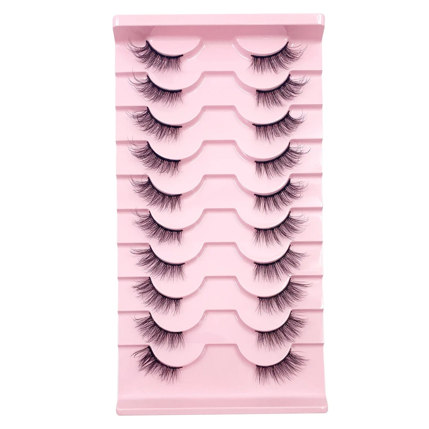 Demi-cils 10 paires Demi-cils Doux Naturels Effet œil de chat Outil de maquillage Faux cils Extensions Cils souples et volumineux
