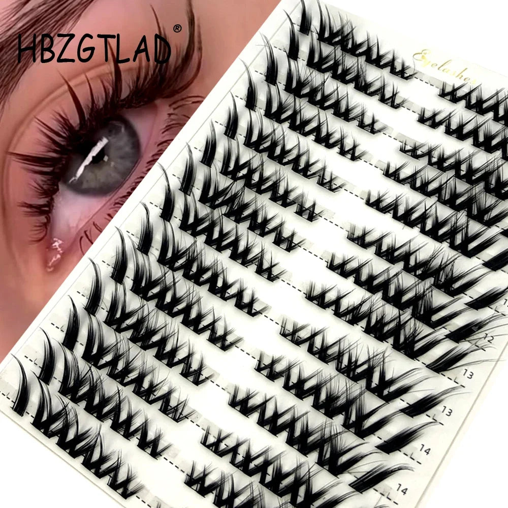 Extensions de cils individuelles, mélange 3D, volume et volume, effet œil de chat naturel en vison, maquillage cils, faux cils individuels