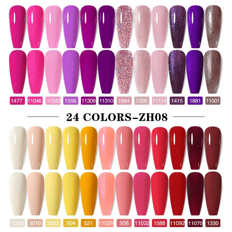 Clou Beaute 20pcs TPO & HEMA FREE Nail Gel Polish Set Red Pink Nude UV LED Soak Off Polish Gel Nail Semi Permanent Nail Varnish