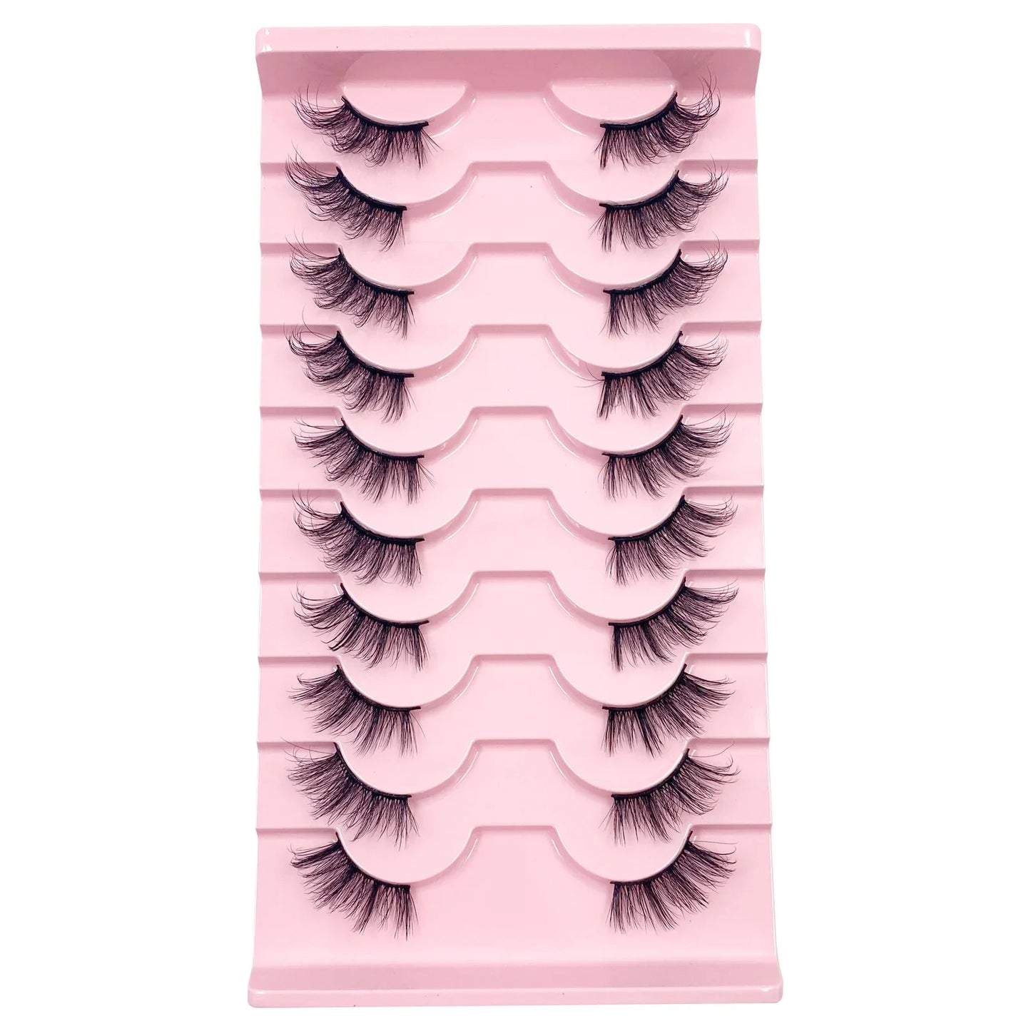 Demi-cils 10 paires Demi-cils Doux Naturels Effet œil de chat Outil de maquillage Faux cils Extensions Cils souples et volumineux
