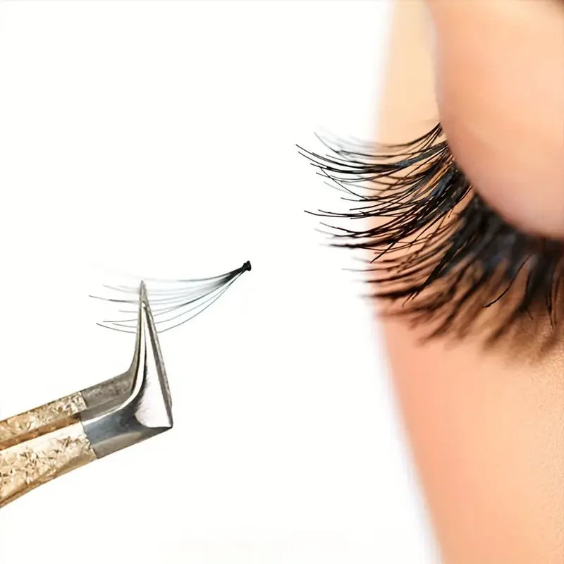 Pince à épiler professionnelle pour extensions de cils (1 pièce) avec embouts en caoutchouc, outil de précision en acier inoxydable pour la pose d'extensions de cils ombrées.