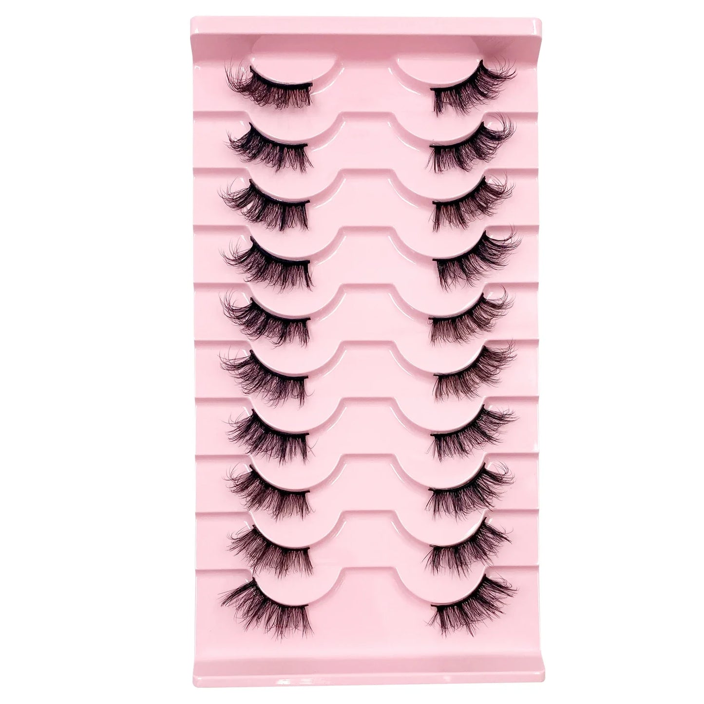 Demi-cils 10 paires Demi-cils Doux Naturels Effet œil de chat Outil de maquillage Faux cils Extensions Cils souples et volumineux