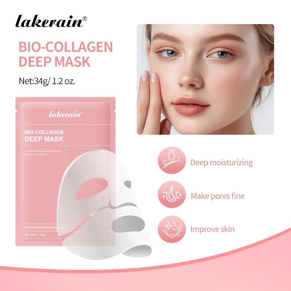 Masque visage bio-collagène en profondeur - Réduit les pores - Hydratation intense - Soin de nuit - Hydratation, fraîcheur et éclat