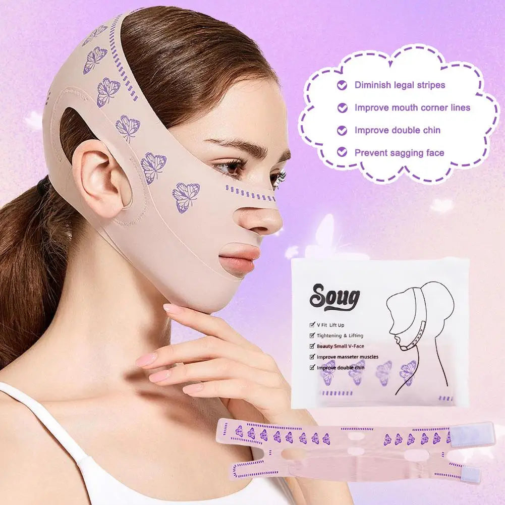 Double-deck Face Slimming Bandage Face Lifting Belt Strap Strap Tool Double Slimming Mask Face Chin V Slim Line Tightener F P4B5