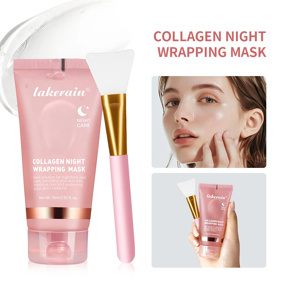 Masque peel-off au collagène, gelée, enveloppement de nuit, masque raffermissant à l'argile, soin quotidien du visage, nettoyage en profondeur, masque exfoliant