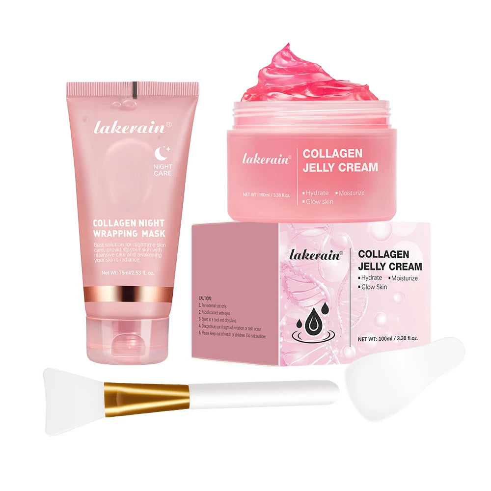 Masque peel-off au collagène, gelée, enveloppement de nuit, masque raffermissant à l'argile, soin quotidien du visage, nettoyage en profondeur, masque exfoliant