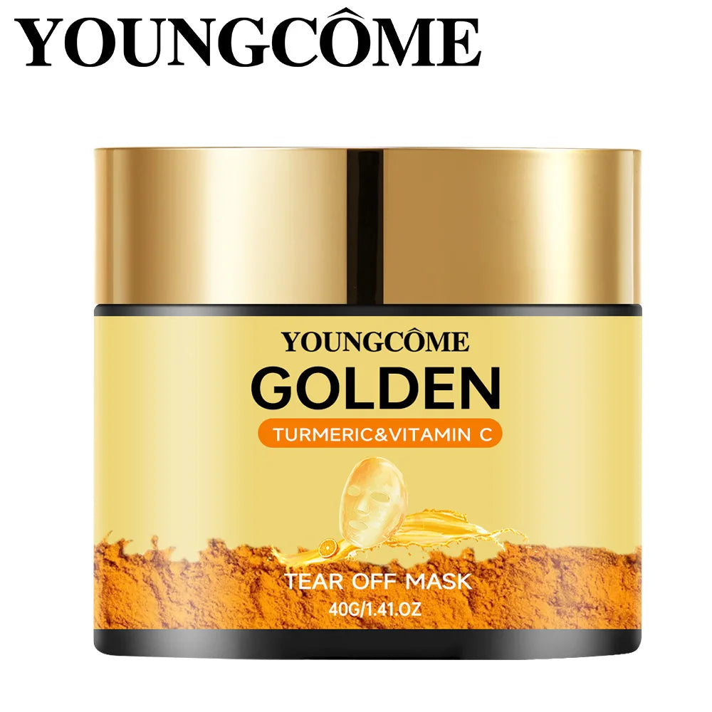 Masque visage à l'or 24 carats, soin du visage, exfoliation, collagène doré, hydratant, élimine les points noirs, 40/70 g