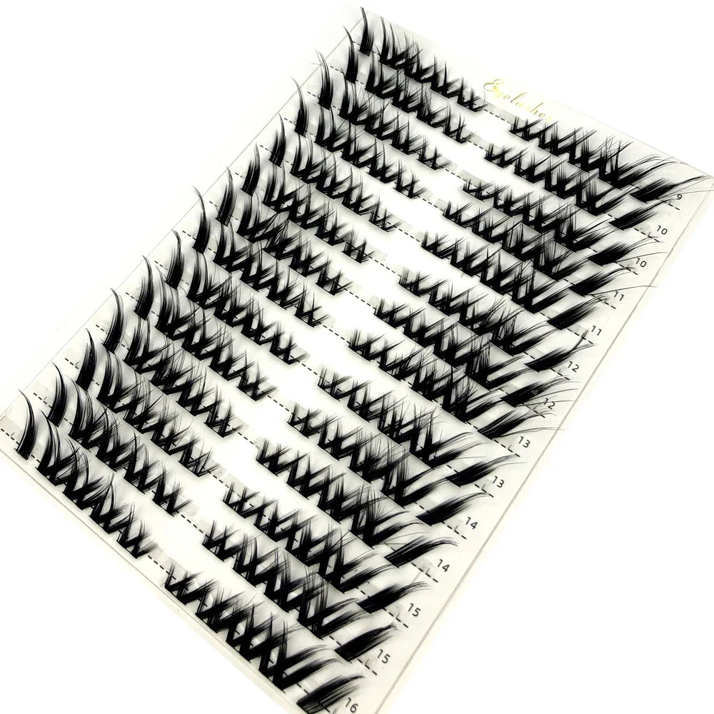 Extensions de cils individuelles, mélange 3D, volume et volume, effet œil de chat naturel en vison, maquillage cils, faux cils individuels