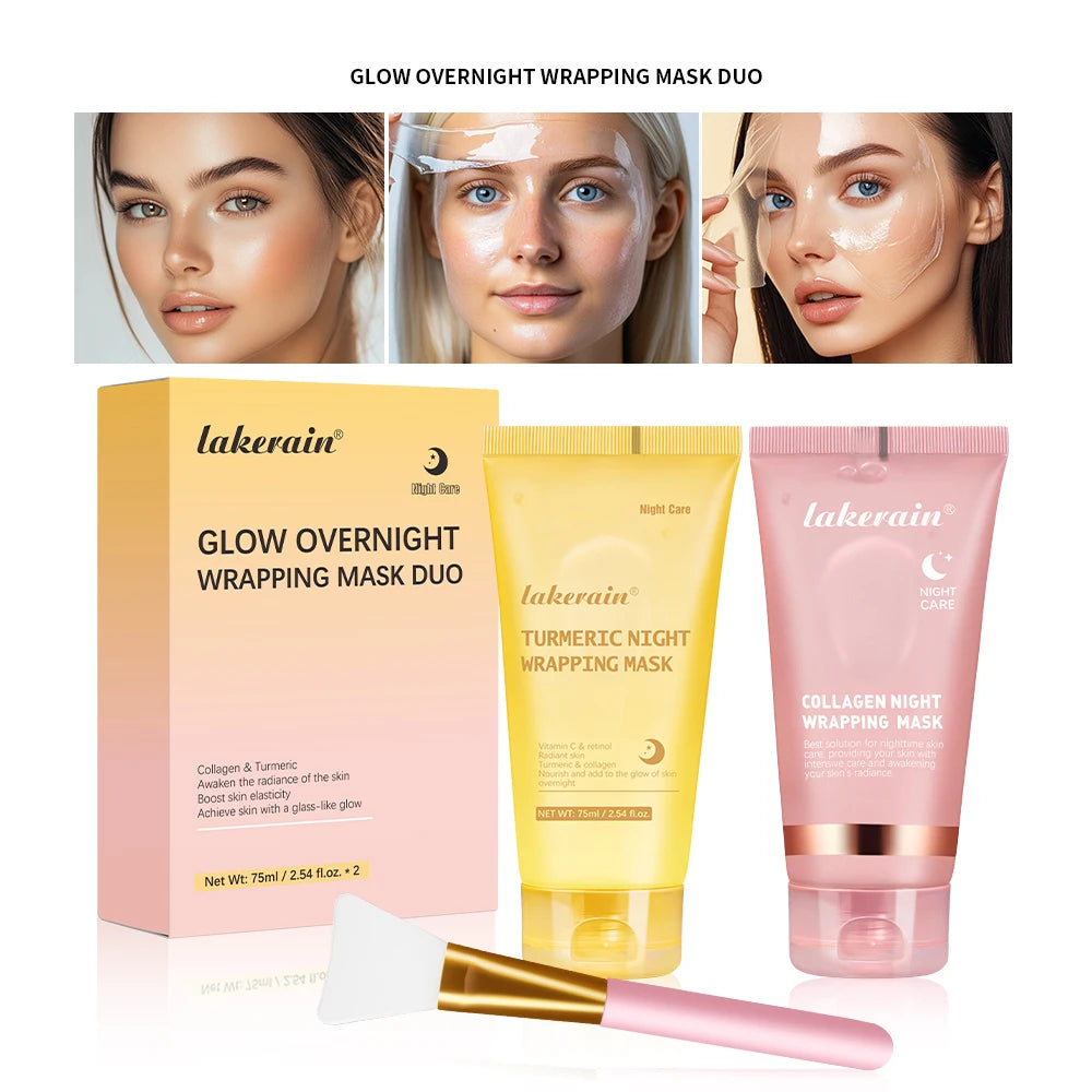 Masque visage de nuit en gelée de collagène hydrolysé, masque peel-off hydratant et raffermissant, soin nourrissant pour la peau