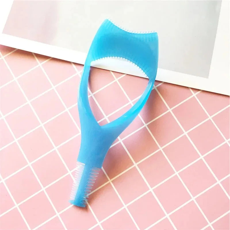 Handy Eyelash Aid Clip Pink Eye Makeup Aid Tool Y Shape Silicone Mascara Applicator Shield Multifunctional Silicone Eyeliner