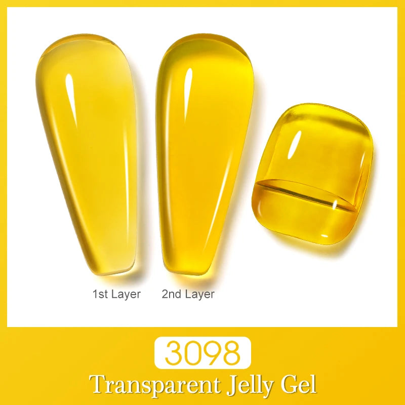 Clou Beaute Semi-transparent Jelly Gel Polish Nude Pink Amber Gel Nail Polish Translucent Semi Permanent All For Manicure Nail