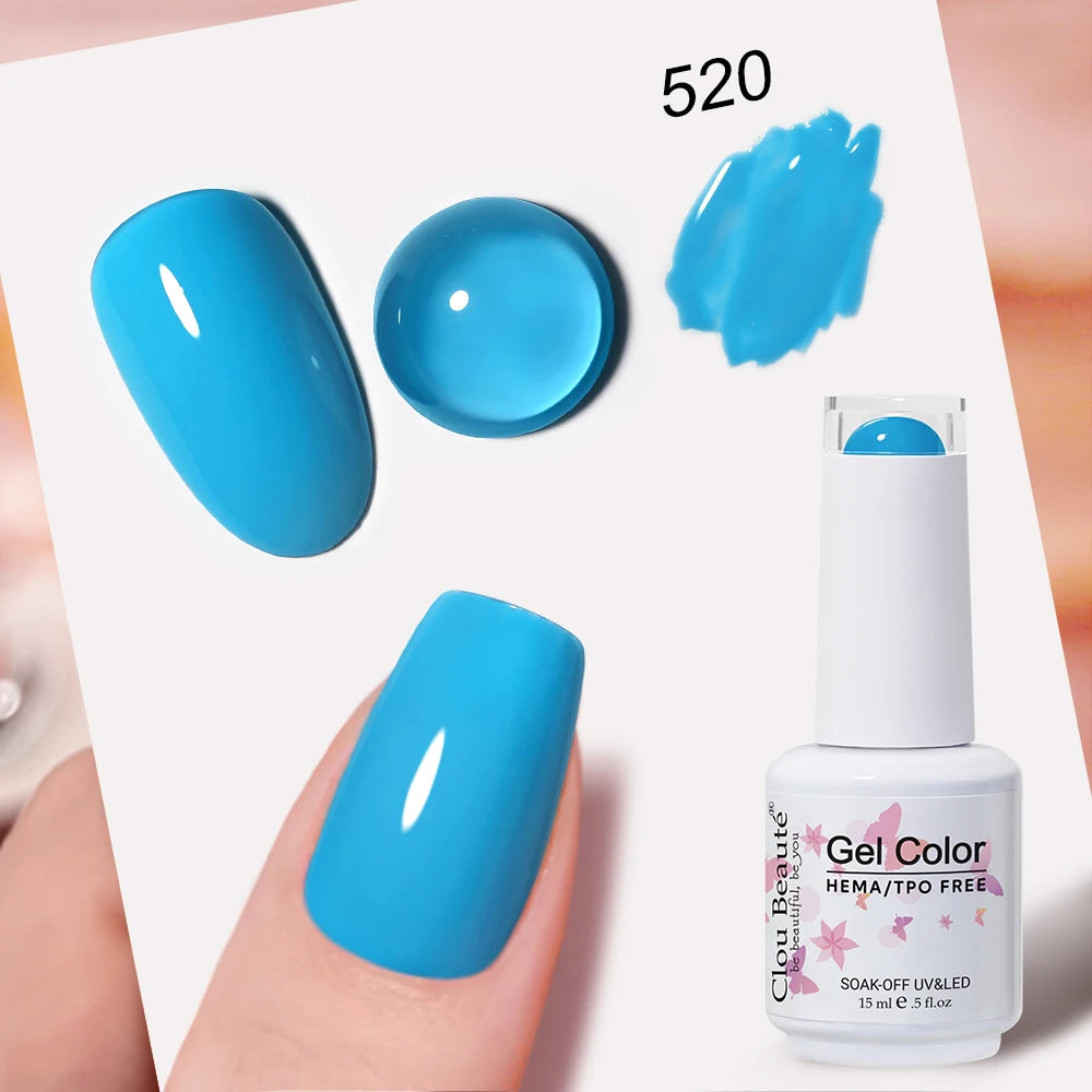 Clou Beaute Blue Series Nail Gel Polish Grey Green Lucky Nail Paint Gel Polish Gellak UV/LED Nail Gelpolish Soak Off Nail Art